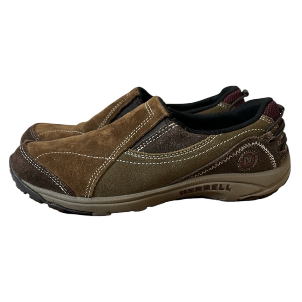 Merrell Dark Women’s 7.5 Earth Brown & Maroon‎ Slip On